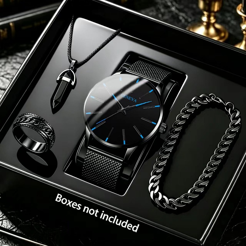 Best Smartwatch Accessories - مجموعة من 4 قطع: ساعة كوارتز