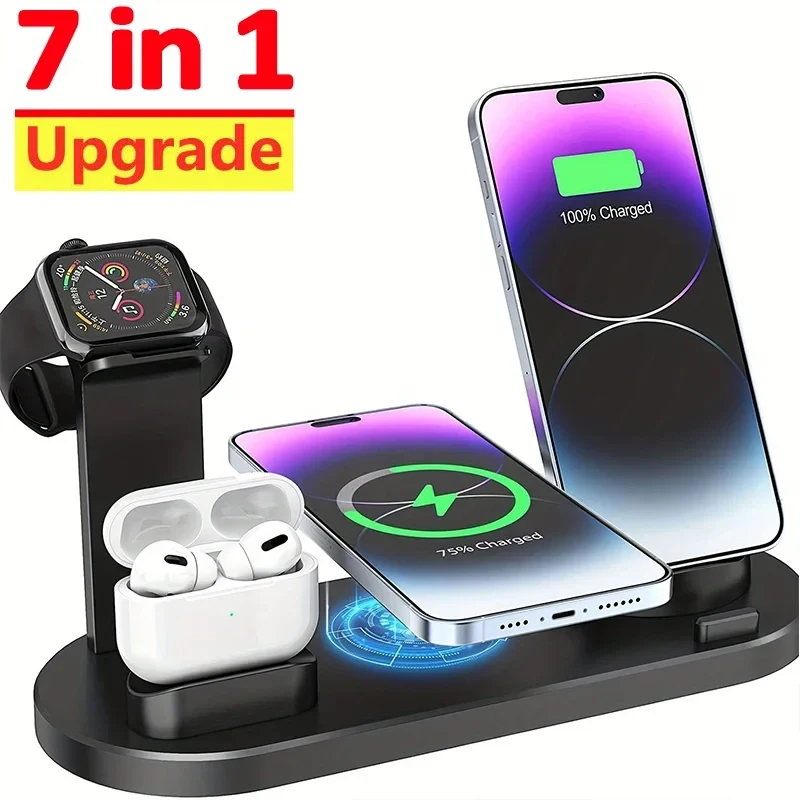 7 في 1 شاحن لاسلكي حامل الوساد - مراجعة Smartwatch X12 وسعره