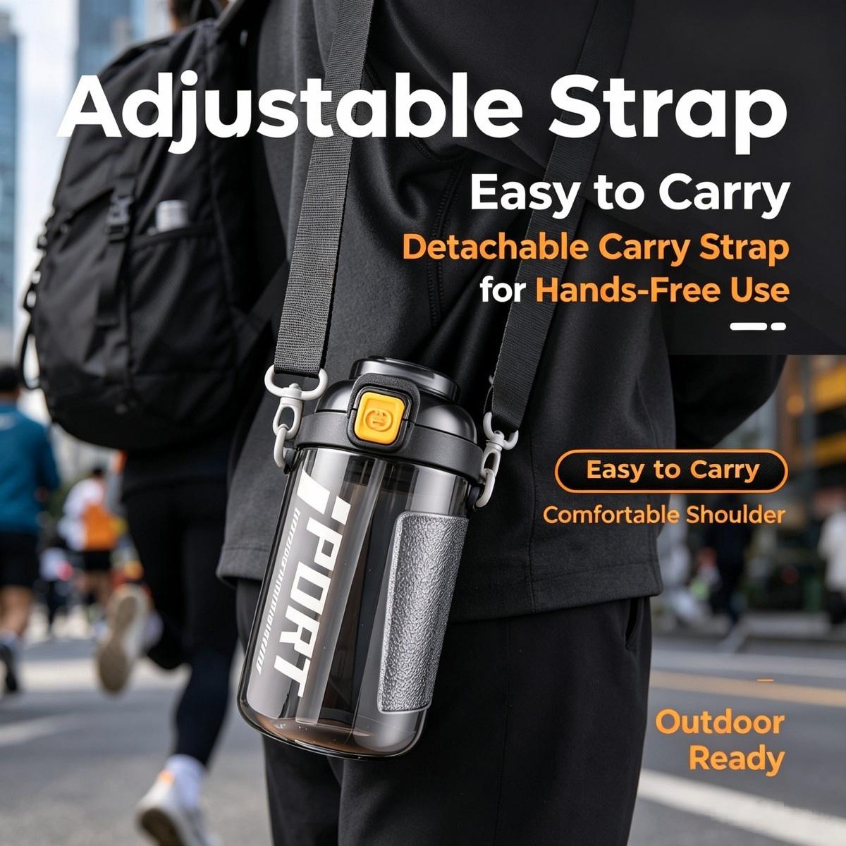 زجاجة ماء رياضية بسعة 1000 مل، - مراجعة Rugged Sport Strap وسعره